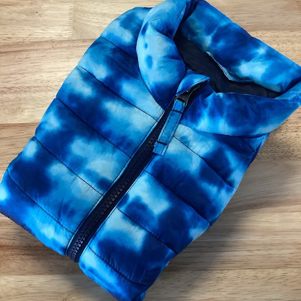Youth Lands End NWT Full‎ Zip The Dyed Puffer Vest Small (6-7)